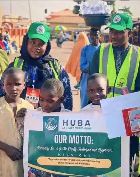 HUBA Ear Care Foundation outreach team at Rahina Pharmacy